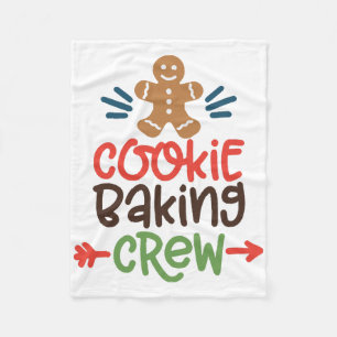Cookie baking crew christmas fleece blanket