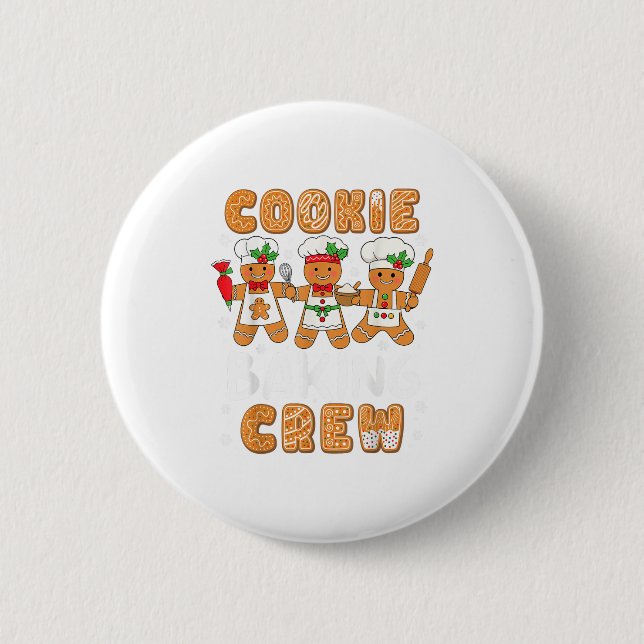 Cookie Baking Crew Christmas Funny Gingerbread Lov 6 Cm Round Badge (Front)