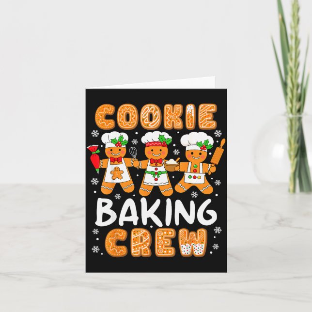 Cookie Baking Crew Christmas Funny Gingerbread Lov Card (Front)