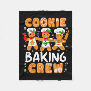 Cookie Baking Crew Christmas Funny Gingerbread Lov Fleece Blanket
