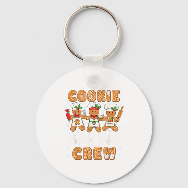 Cookie Baking Crew Christmas Funny Gingerbread Lov Key Ring (Front)