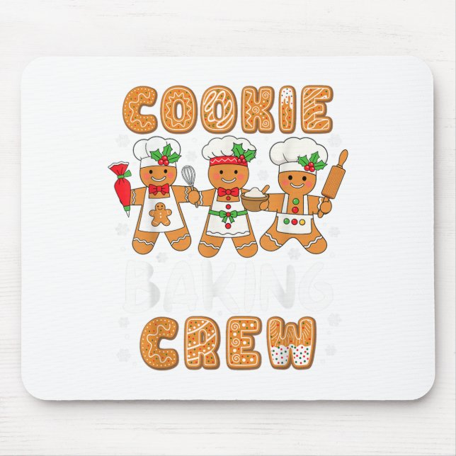 Cookie Baking Crew Christmas Funny Gingerbread Lov Mouse Mat (Front)