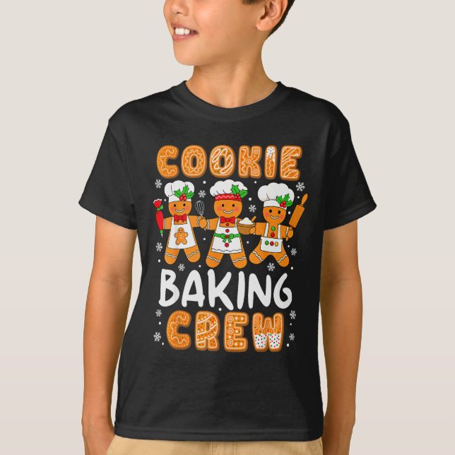 Cookie Baking Crew Christmas Funny Gingerbread Lov T-Shirt (Front)