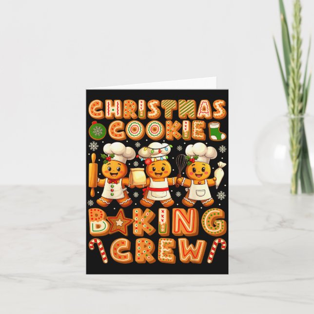 Cookie Baking Crew Christmas Gingerbread Lovers Wo Card (Front)