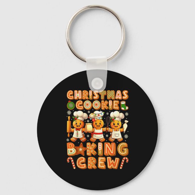 Cookie Baking Crew Christmas Gingerbread Lovers Wo Key Ring (Front)