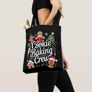 Cookie Baking Crew Christmas Gingerbread Reindeer Tote Bag