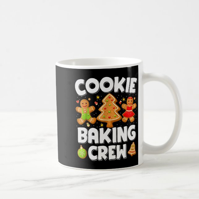 Cookie Baking Crew Christmas Gingerbread Team Squa Coffee Mug (Right)
