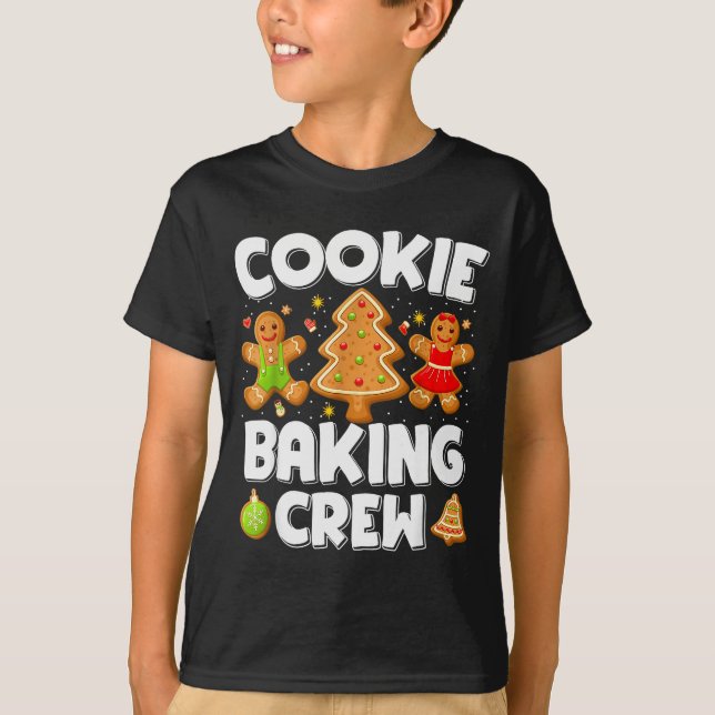 Cookie Baking Crew Christmas Gingerbread Team Squa T-Shirt (Front)