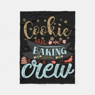 Cookie Baking Crew Christmas Holiday Family T Shir Fleece Blanket