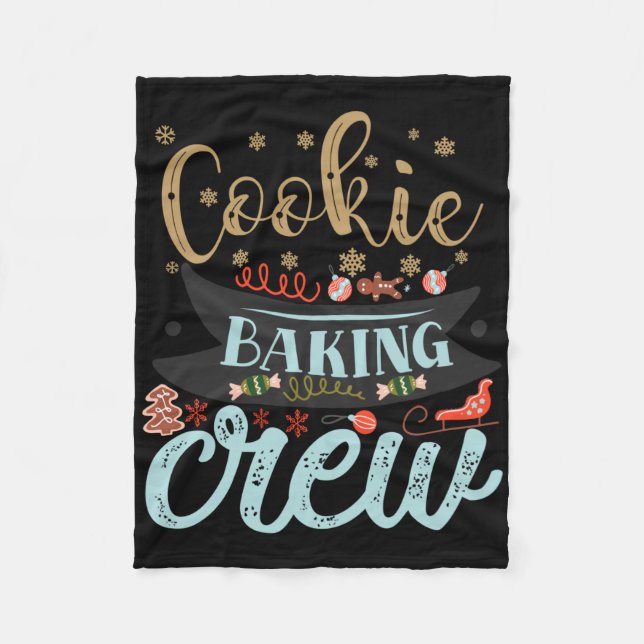 Cookie Baking Crew Christmas Holiday Family T Shir Fleece Blanket (Front)