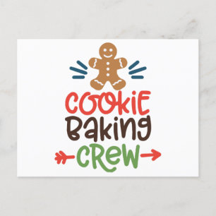 Cookie baking crew christmas  holiday postcard
