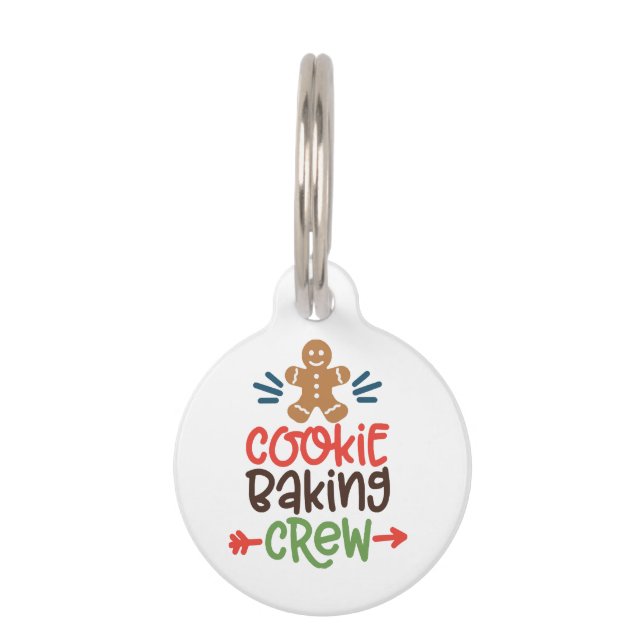 Cookie baking crew christmas  pet tag (Front)