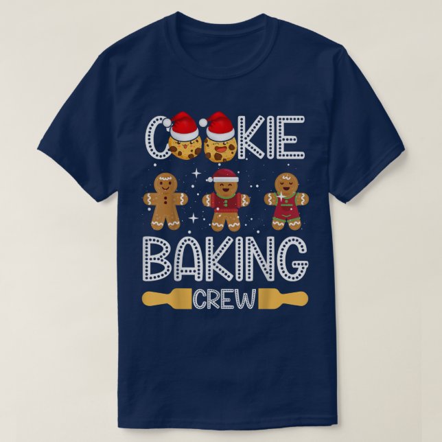 Cookie Baking Crew Christmas Santa Family  T-Shirt (Design Front)