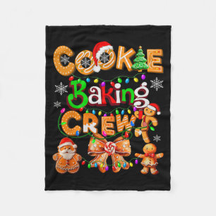 Cookie Baking Crew Cooking Coquette Bow Xmas Ginge Fleece Blanket