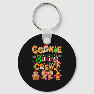 Cookie Baking Crew Cooking Coquette Bow Xmas Ginge Key Ring