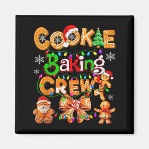 Cookie Baking Crew Cooking Coquette Bow Xmas Ginge Magnet
