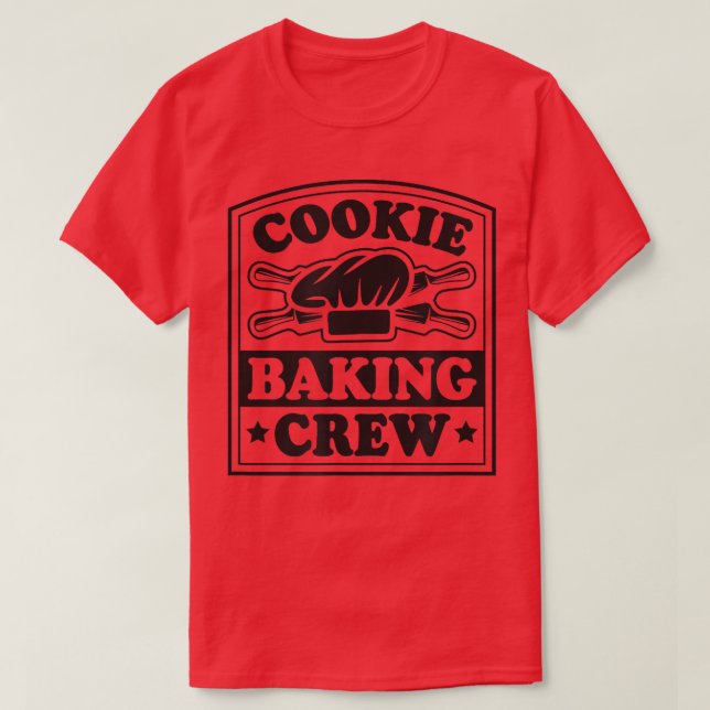 Cookie Baking Crew Cute Matching Baker Gingerbread T-Shirt (Design Front)