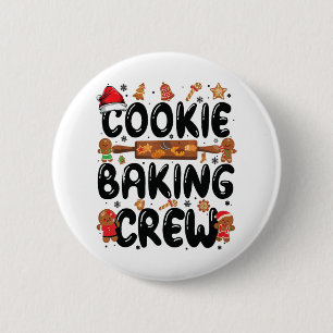 Cookie Baking Crew Family Christmas Gingerbread Te 6 Cm Round Badge