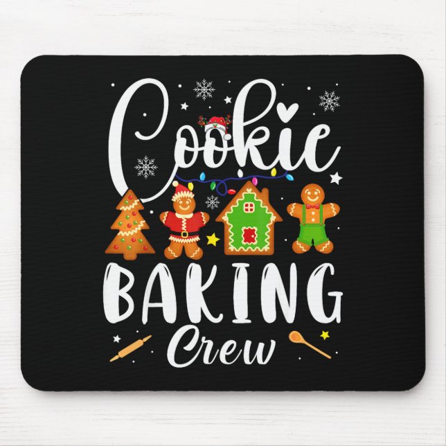 Cookie Baking Crew Family Christmas Gingerbread Te Mouse Mat (Front)