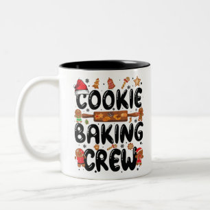 Cookie Baking Crew Family Christmas Gingerbread Te Two-Tone Coffee Mug