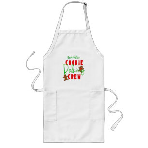 Cookie Baking Crew Fun Holiday Cooking Long Apron