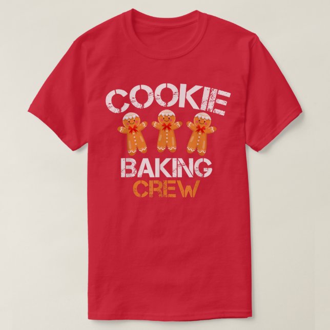 Cookie Baking Crew Funny Christmas Pyjamas Family  T-Shirt (Design Front)