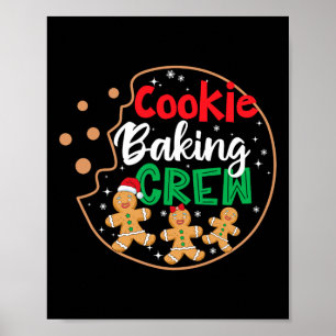 Cookie Baking Crew Funny Pyjamas Family Xmas Chris Poster