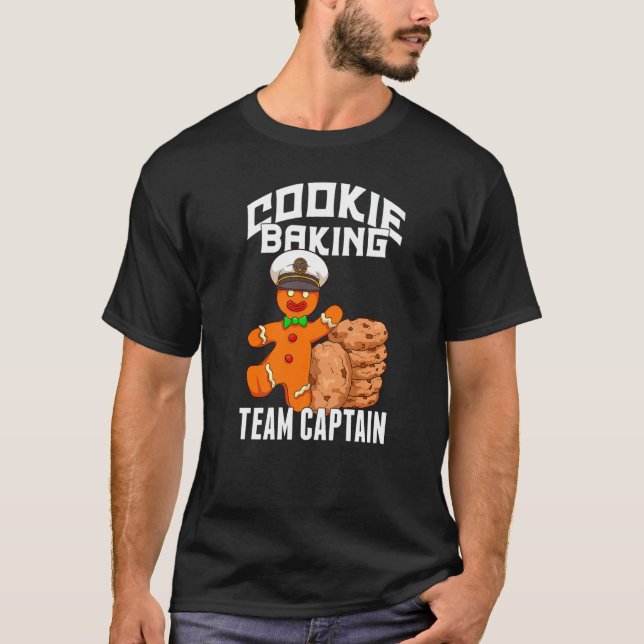 Cookie Baking Crew  Gingerbread Baking Team Captai T-Shirt (Front)