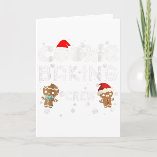Cookie Baking Crew Gingerbread Christmas Costume P Card (Front)
