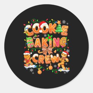 Cookie Baking Crew Gingerbread Cooking Lover Xmas Classic Round Sticker