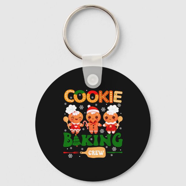 Cookie Baking Crew Gingerbread Cooking Lover Xmas  Key Ring (Front)