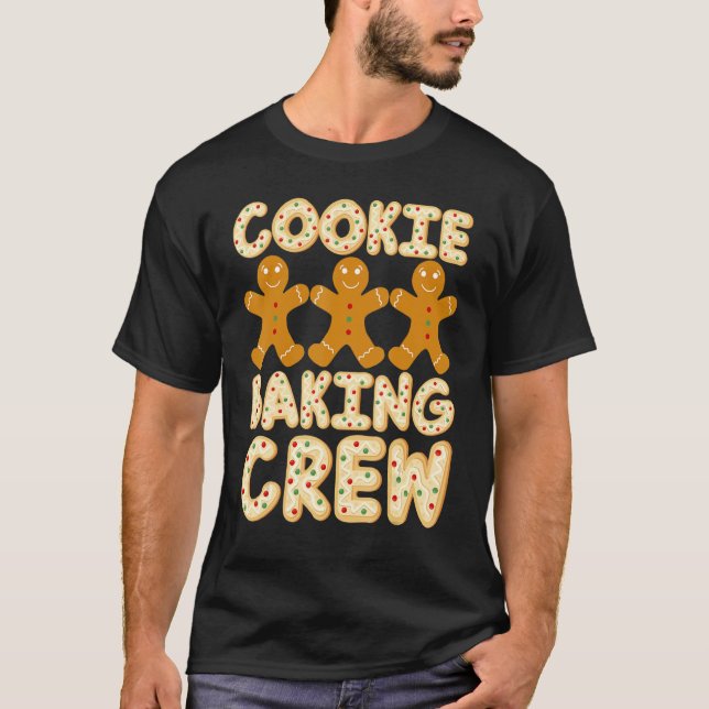 Cookie Baking Crew Gingerbread Men - Cute Family B T-Shirt (Front)