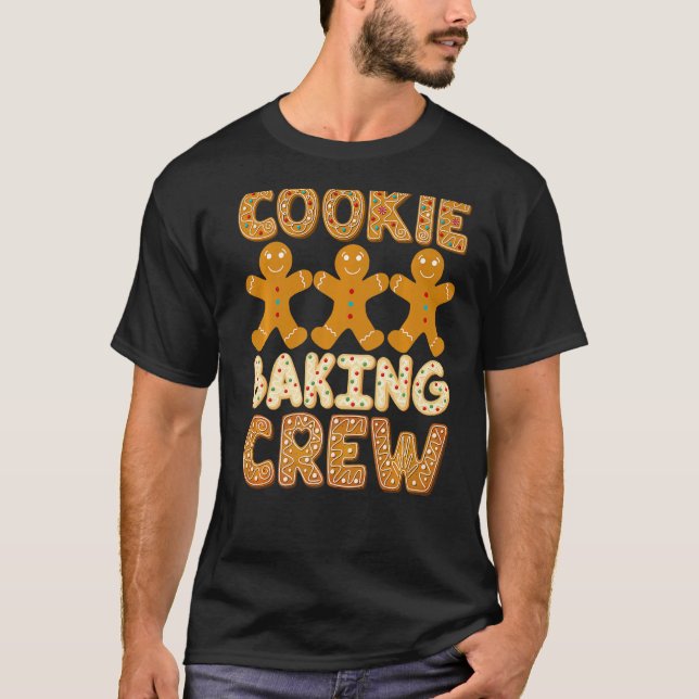 Cookie Baking Crew Gingerbread Men  Cute Family Ba T-Shirt (Front)