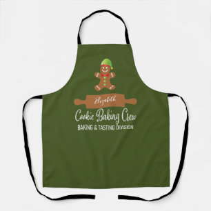 Cookie Baking Crew Red Christmas Apron