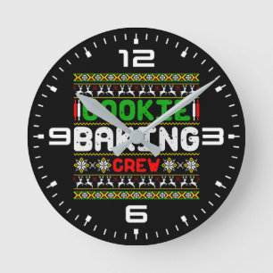 Cookie Baking Crew Round Clock