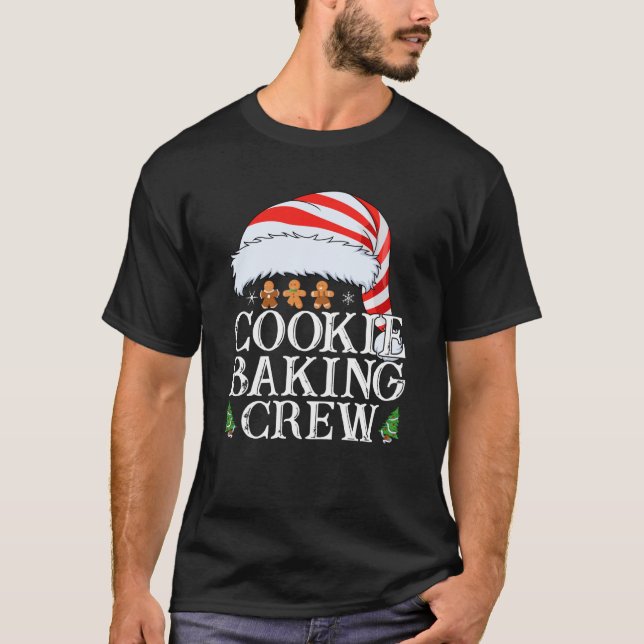 Cookie Baking Crew Santa Family Baking Team Christ T-Shirt (Front)