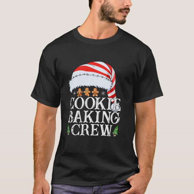 Cookie Baking Crew Santa Family Baking Team Christ T-Shirt (Front)