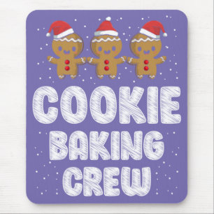 Cookie Baking Crew Shirt Christmas Family Gingerbr Mouse Mat