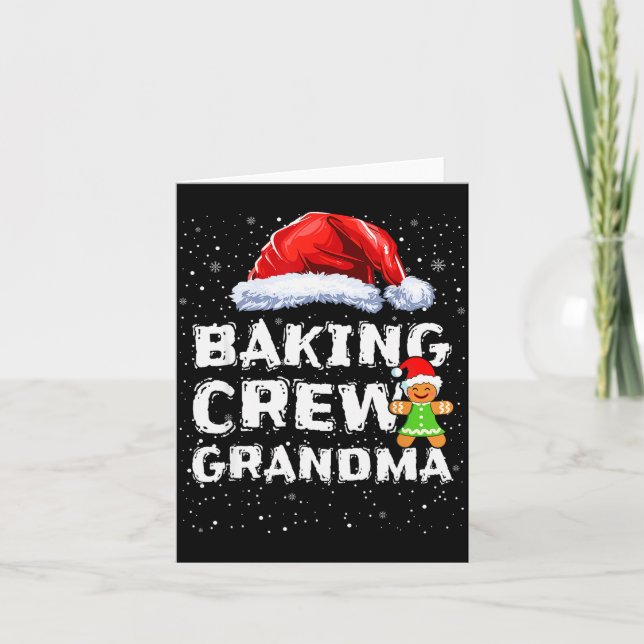 Cookie Baking Crew Shirt Grandma Matching Christma Card (Front)