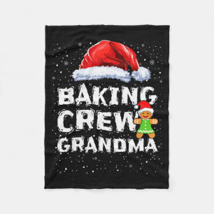 Cookie Baking Crew Shirt Grandma Matching Christma Fleece Blanket