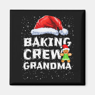 Cookie Baking Crew Shirt Grandma Matching Christma Magnet