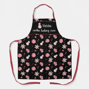 Cookie Baking Crew Snowman Personalised Apron