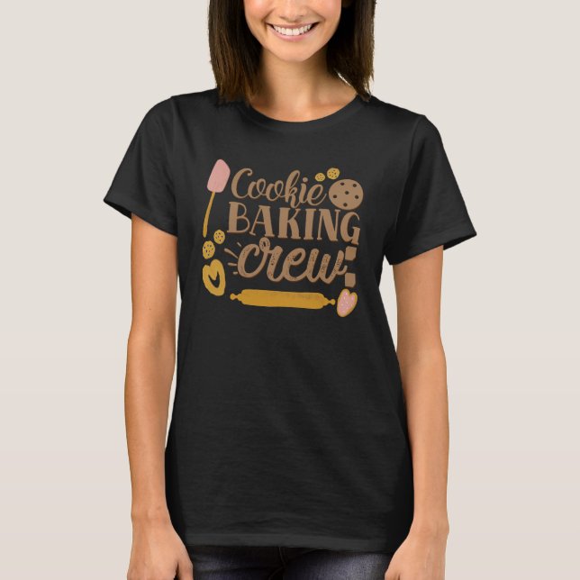 Cookie Baking Crew Utensils Christmas T-Shirt (Front)