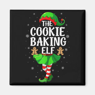 Cookie Baking Elf Christmas Girl Women Elf Squad X Magnet