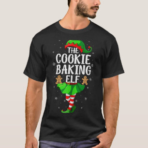 Cookie Baking Elf Christmas Girl Women Elf Squad X T-Shirt