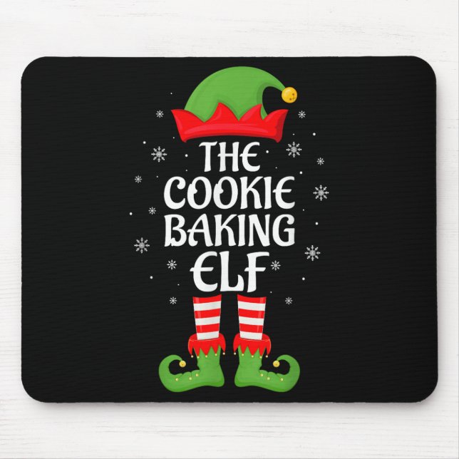 Cookie Baking Elf Xmas Family Matching Elf Squad C Mouse Mat (Front)