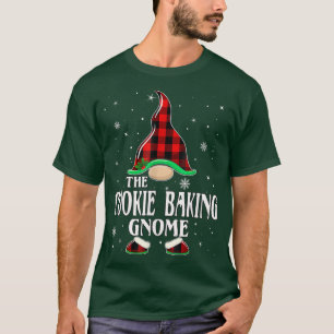 Cookie Baking Gnome Buffalo Plaid Matching Family T-Shirt