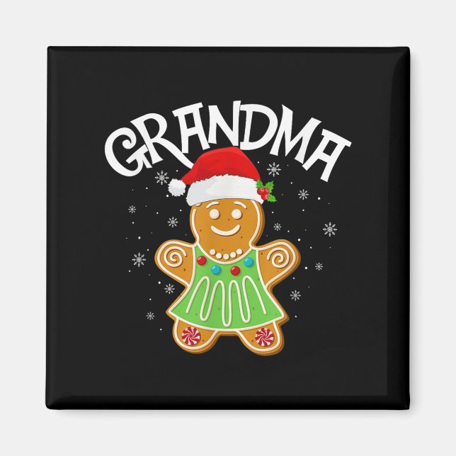 Cookie Baking Matching Family Gingerbread Grandma  Magnet (Front)