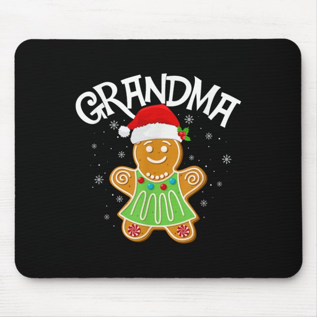 Cookie Baking Matching Family Gingerbread Grandma  Mouse Mat (Front)