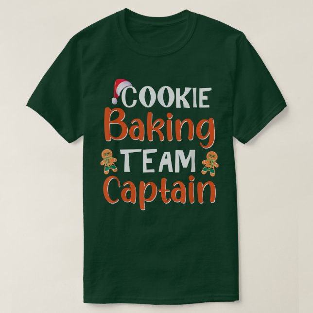 Cookie Baking Team Captain Christmas Gingerbread B T-Shirt (Design Front)